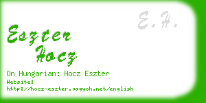 eszter hocz business card